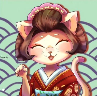 Antropomorfisme Kucing Betina